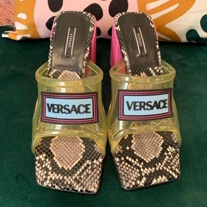 Versace PVC Snake Sandals size 7.5